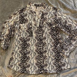 Snakeskin patterned blouse
